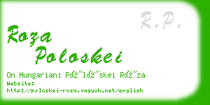 roza poloskei business card